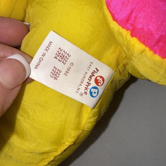 Vintage Fisher Price Yellow Puffalump Dino Roar Brontosaurus Dinosaur 1992 Works - Picture 7 of 11